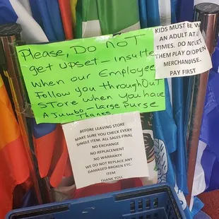 you refused to read the giant signs on the door? yeah here's a reminder