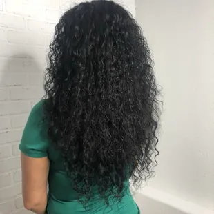 Micro bead extensions for curly hair