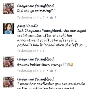 Already posted my review, if you complain the stylist will post negative comments about you on FB...SMH. come at your own risk!