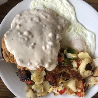 Country Fried Steak and Eggs