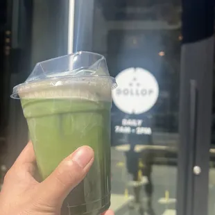 Strawberry Lemongrass Matcha Latte