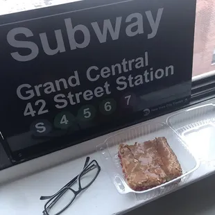 a sign for subway