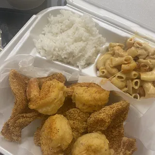 2 Meat Fish/Shrimp Dinner