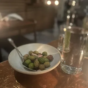 Marinated olives