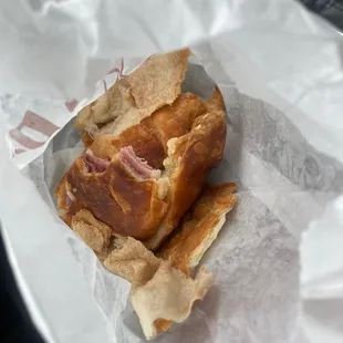 Ham and cheese croissant. Was no good.