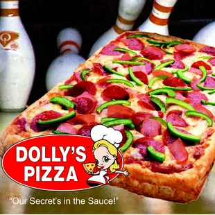 a pizza with pepperoni and jalapenos
