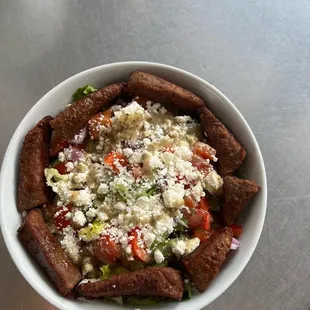 Greek salad with Gyro