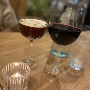 Espresso martini + Chianti