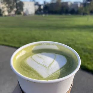 Matcha Latte 16oz with oat milk