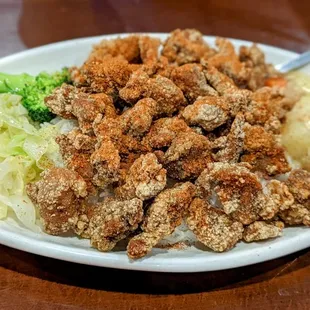 a plate of food on a table