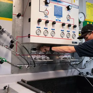 Bill B. operating our expansive Air Fill Station