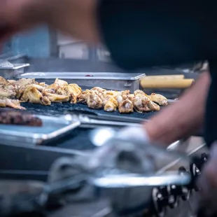 a person preparing food