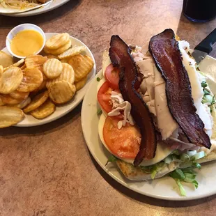 Turkey bacon deluxe sandwich