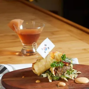 a plate of food on a table