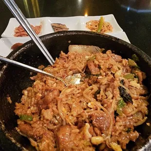 Dolsat Pork Belly and Kimchi.