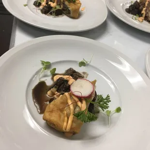 a plate of food on a table