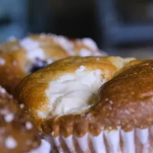 a muffin with a bite taken out of it