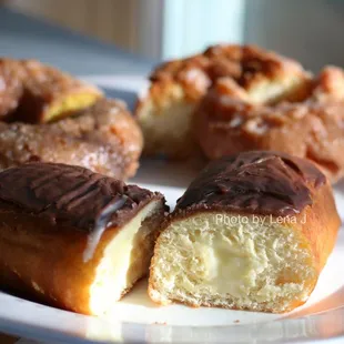 Inside of custard donut - custard consistency is more of the liquidy side, doesn't have a lot of flavor