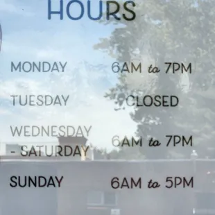 Must be summer hours