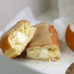 Inside of maple cream-filled bar ($1.50)