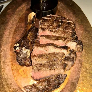 21oz. SMOKED GRASS FED GRILLED RIB EYE COWBOY