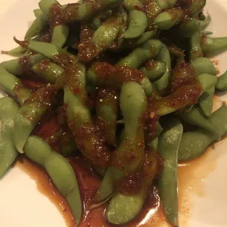 Spicy Garlic Edamame