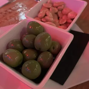 Almonds and olives to whet the appetite