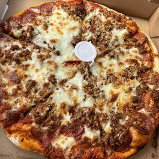 Pepperoni and sausage