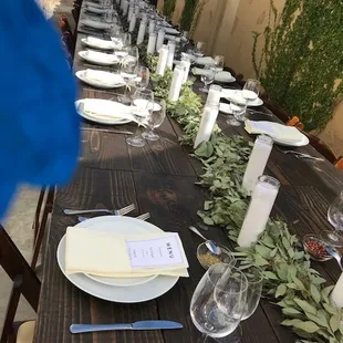 Table for family style wedding