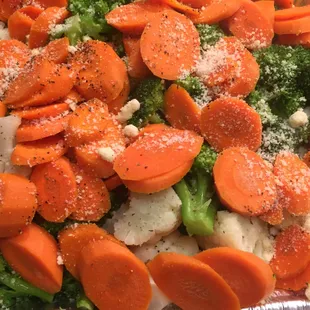 Steamed fresh veggies.