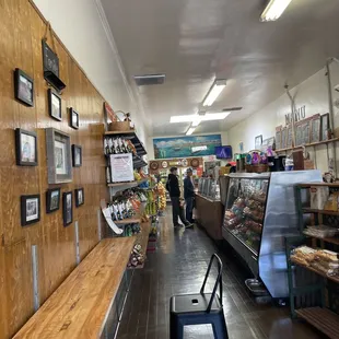 the interior of a deli