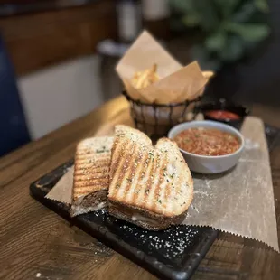 Hot sausage sandwich