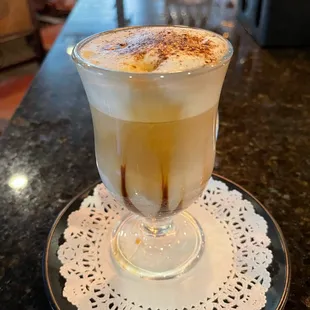 a cup of cappuccino