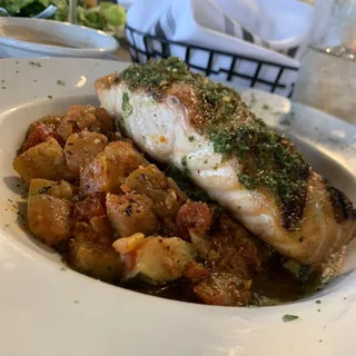 Roasted Atlantic Salmon Over Ratatouille