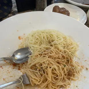Photo to show how little sauce was served ion the pasta.