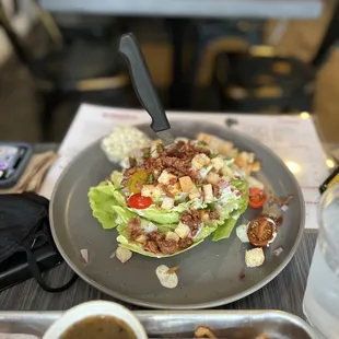 a plate of food on a table