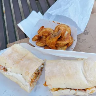 Shrimp / Fresh Catfish Sandwich &amp; Fries