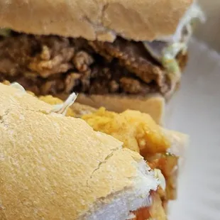 One half shrimp and one half oysters