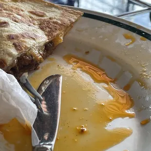 Greasy, tasteless