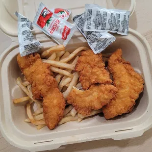 chicken tenders and fries