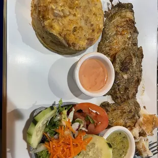 Trifongo con pollo a la plancha