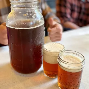 50 oz pitcher of some type of upper peninsula beer