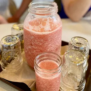 50 oz pitcher of Constant Buzz - strawberries, pina colada, tequila, vodka, rum, gin, triple Sec