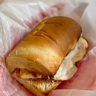 Chicken Parmesan sandwich