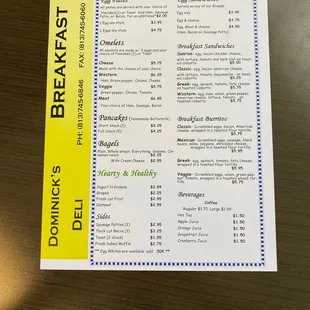 Breakfast Menu served all day.