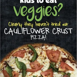 New Cauliflower Crust Pizza available in 10"