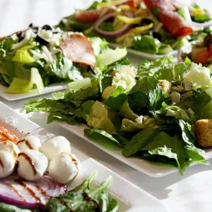 a variety of salads