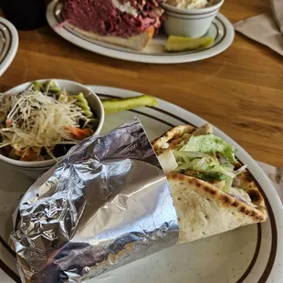 Greek chicken gyro - so good!