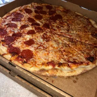 Half cheese and pepperoni