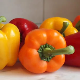 FRESH PEPPERS AND ONIONS